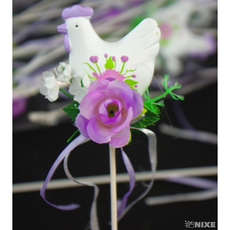 ZÁPICH SLEPIČKA 12ks 6x27cm*BÍLÁ