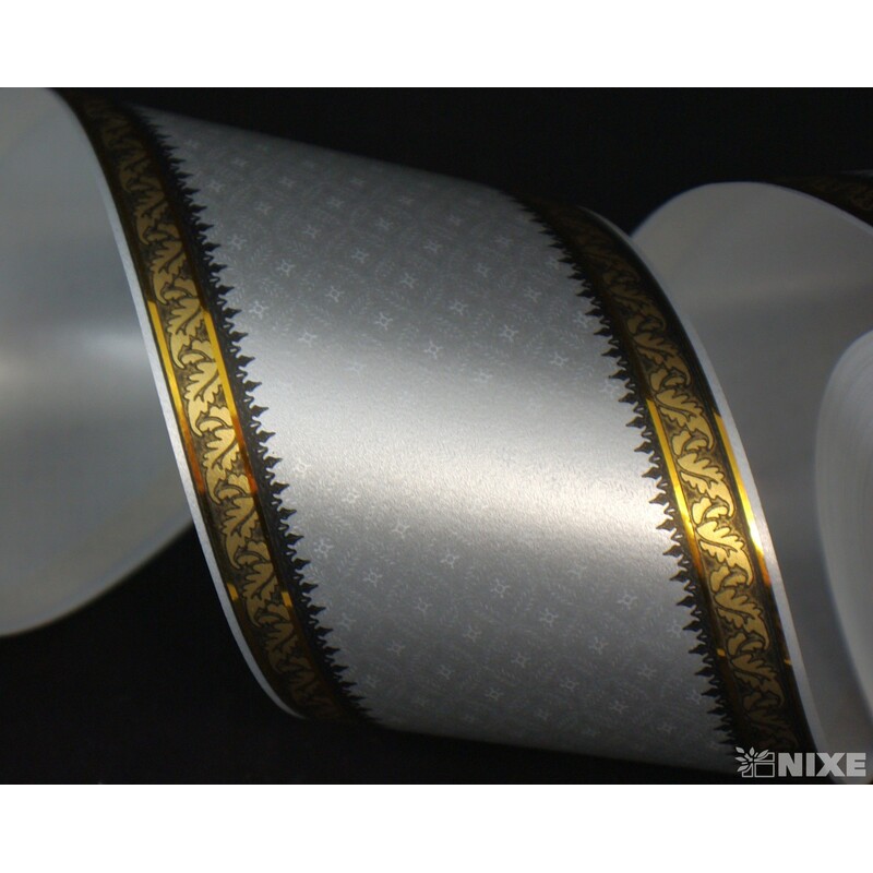 POHŘEBNÍ PÁSEK 80mmx50yd TISK*STŘÍBRNÁ