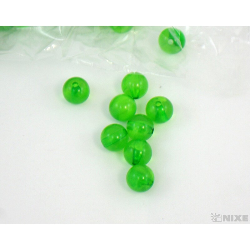 KORÁLKY DUHA 10mm cca 90ks*ZELENÁ TM.