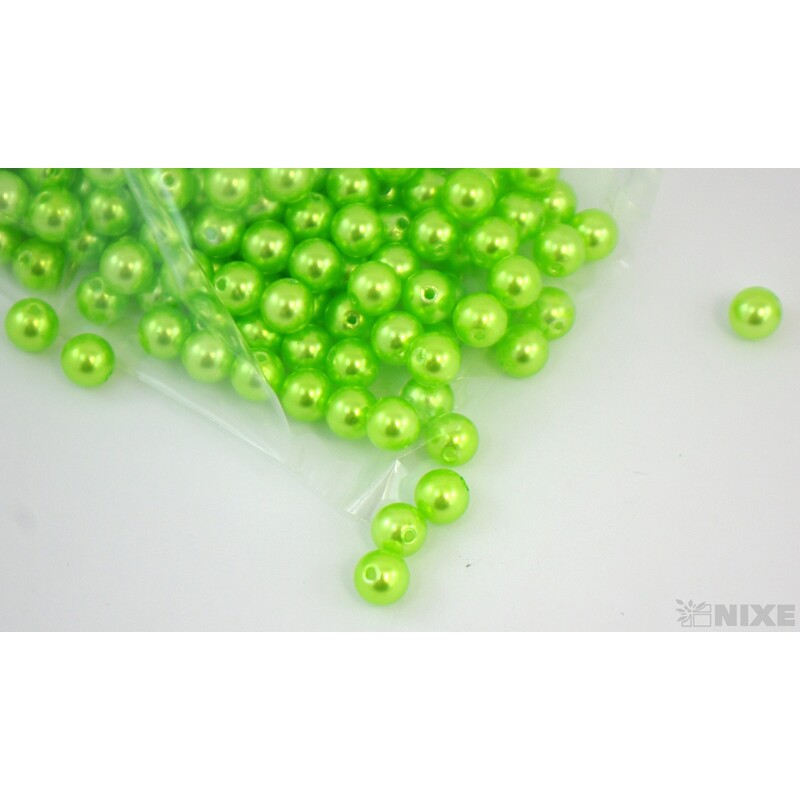 KORÁLKY 8mm cca 208ks*ZELENÁ