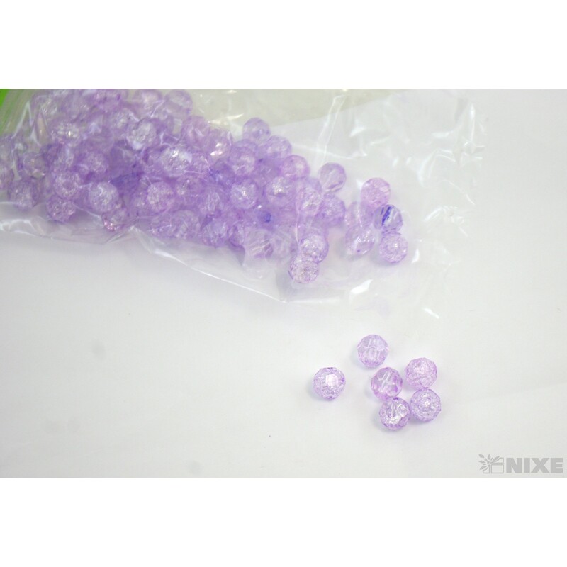 KORÁLKY KRAK 10mm cca 90ks*FIALOVÁ SV.