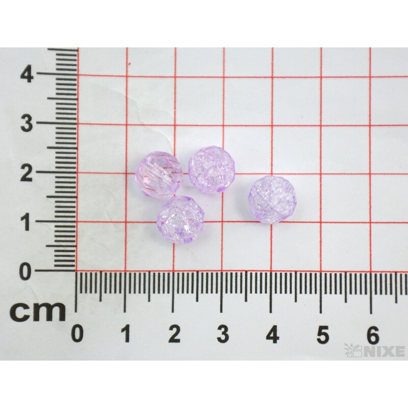 KORÁLKY KRAK 10mm cca 90ks*FIALOVÁ SV.