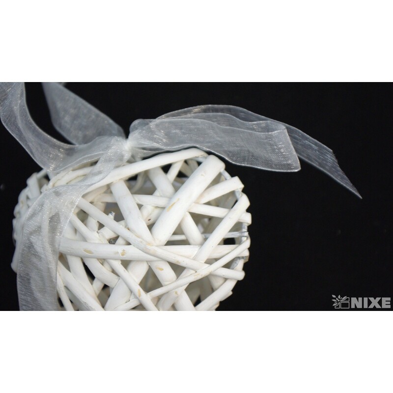 ZÁVĚS SRDCE 3D 17x10cm*BÍLÁ