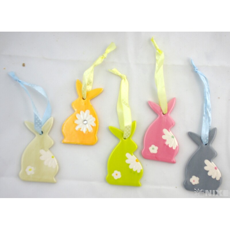 ZAJÍC PORCELÁN 5x10*MIX BAREV