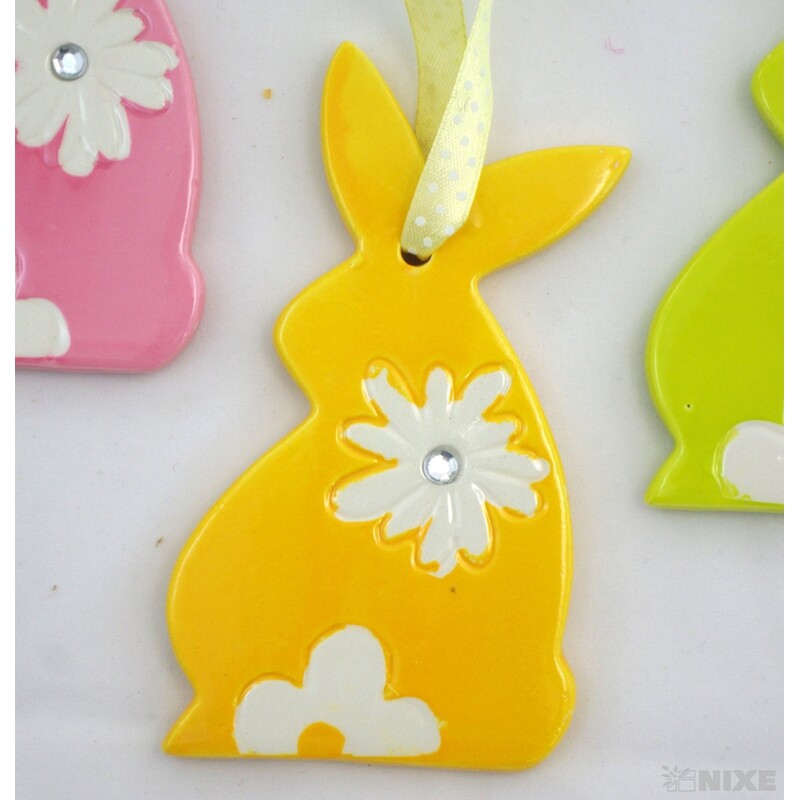 ZAJÍC PORCELÁN 7x12*MIX BAREV