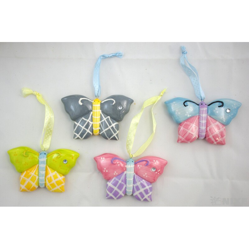 MOTÝL PORCELÁN 11x7x2cm*MIX BAREV