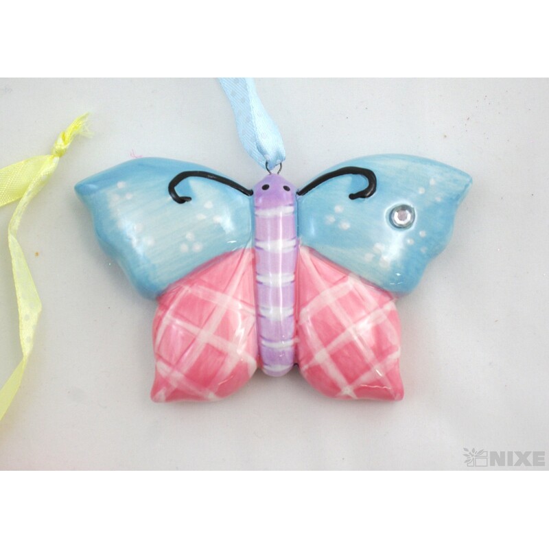 MOTÝL PORCELÁN 11x7x2cm*MIX BAREV