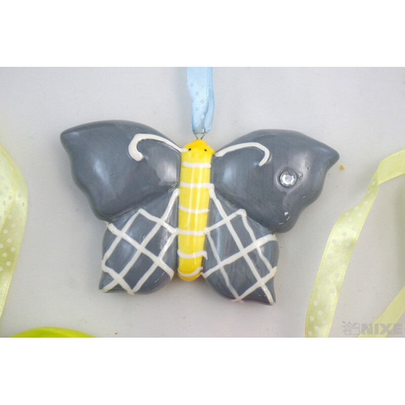 MOTÝL PORCELÁN 11x7x2cm*MIX BAREV