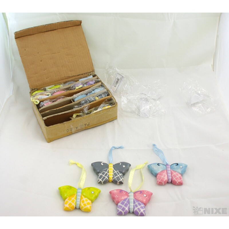 MOTÝL PORCELÁN 11x7x2cm*MIX BAREV