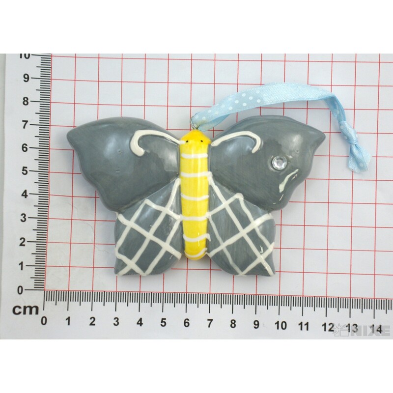 MOTÝL PORCELÁN 11x7x2cm*MIX BAREV