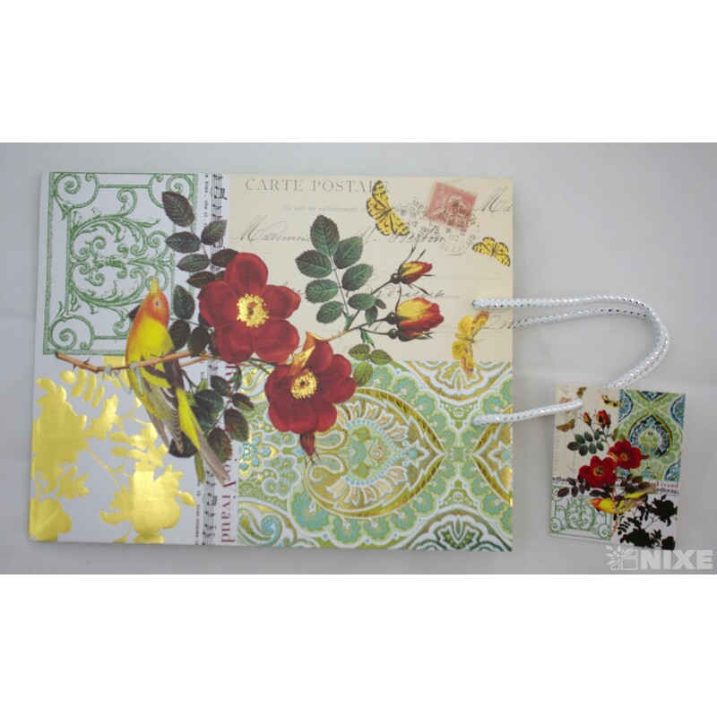 TAŠKA KRAFT ZLACENÁ MIX 18x23x10cm*