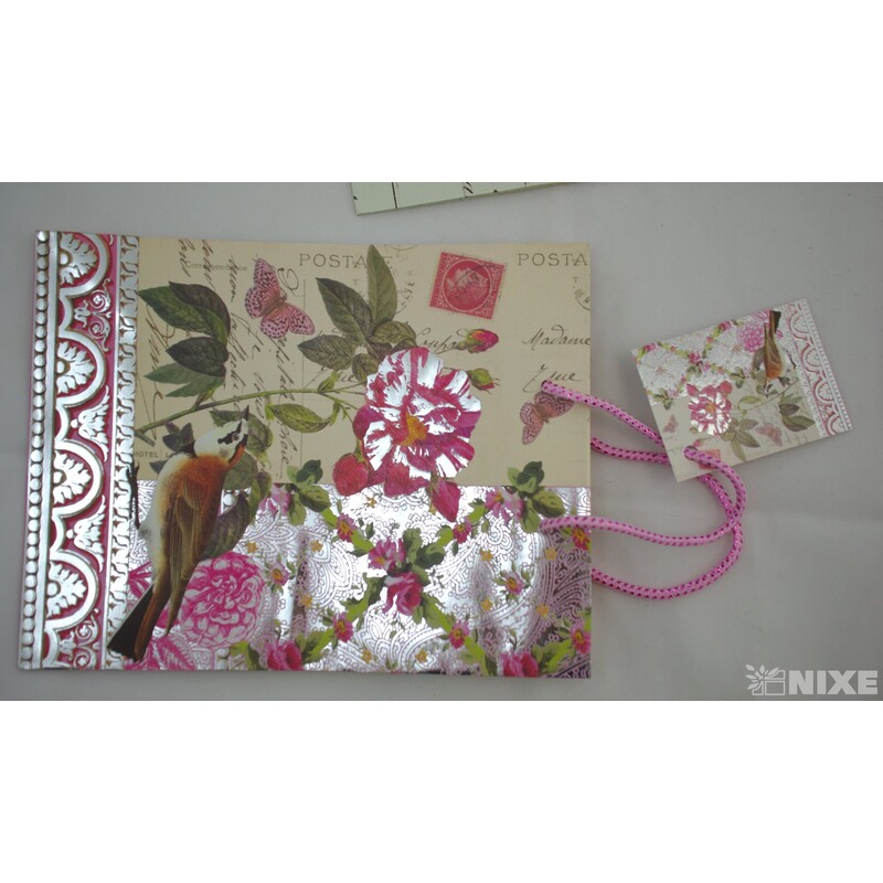 TAŠKA KRAFT ZLACENÁ MIX 18x23x10cm*