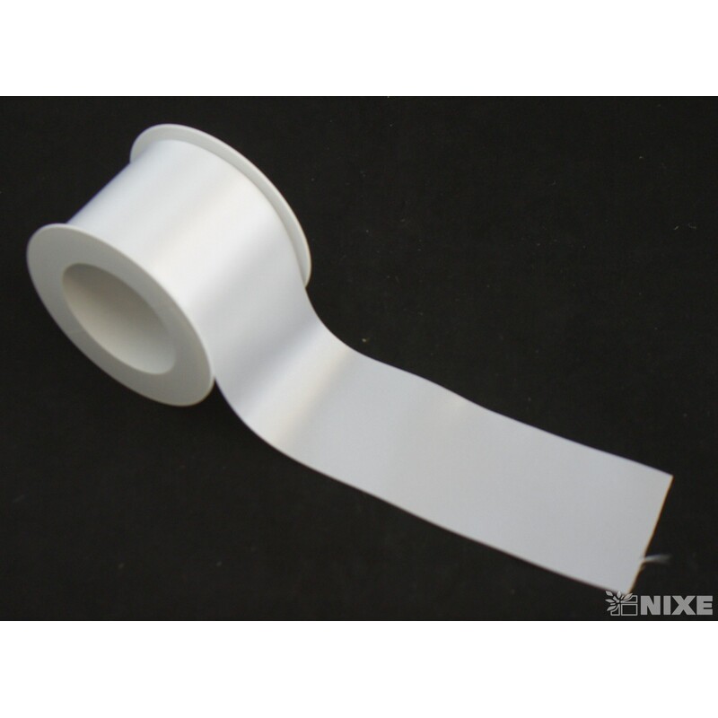 SATÉNOVÁ STUHA RASO 70mmx25m*BÍLÁ 9100