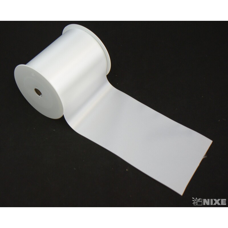 SATÉNOVÁ STUHA RASO 110mmx25m*BÍLÁ 9100