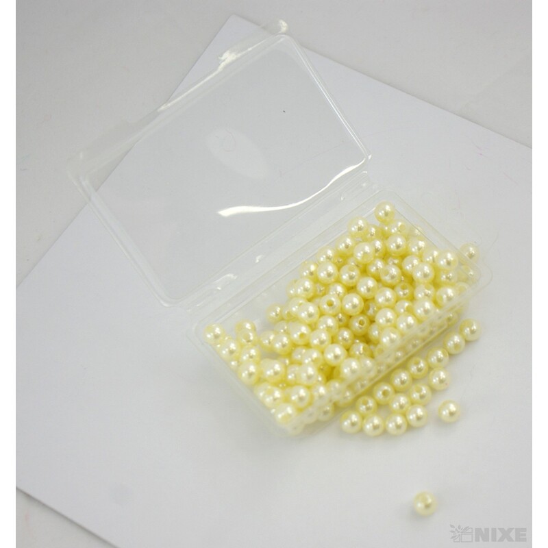 KORÁLKY 8mm 45g*KRÉMOVÁ