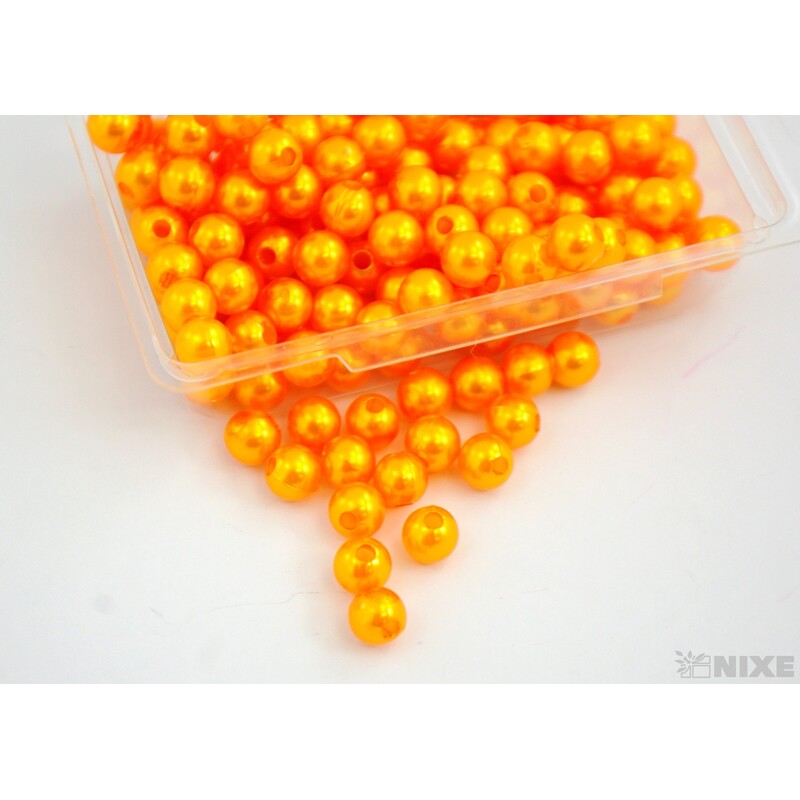 KORÁLKY 8mm 45g*ORANŽOVÁ
