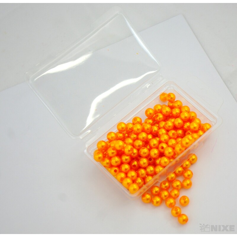 KORÁLKY 8mm 45g*ORANŽOVÁ