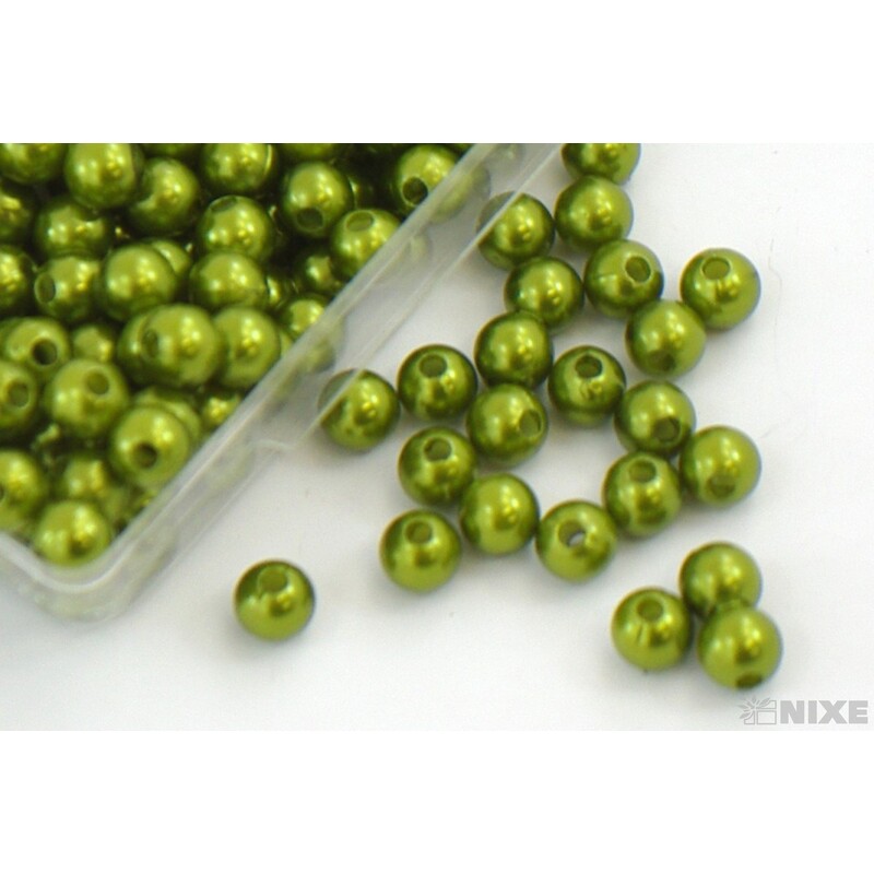 KORÁLKY 8mm 45g*ZELENÁ TM.