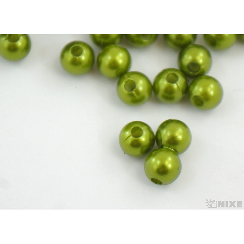 KORÁLKY 8mm 45g*ZELENÁ TM.