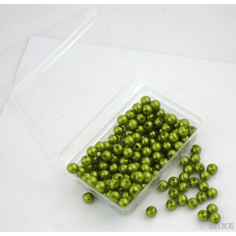 KORÁLKY 8mm 45g*ZELENÁ TM.