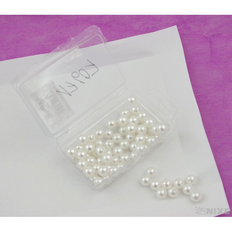 KORÁLKY 10mm 45g*BÍLÁ