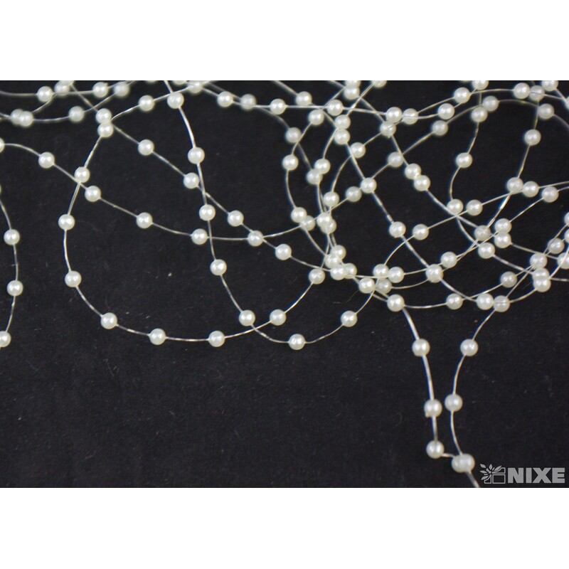 PERLIČKY NA SILONU 120cm 10ks*SMETANOVÁ