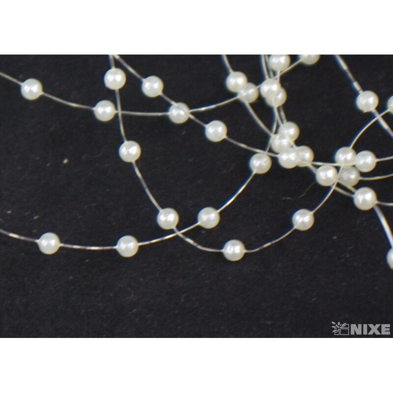 PERLIČKY NA SILONU 120cm 10ks*SMETANOVÁ