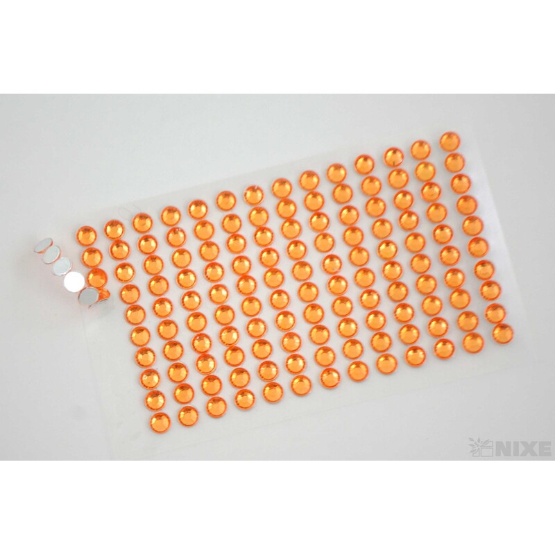 PERLIČKY NALEPOVACÍ 6mm 140ks*ORANŽOVÁ