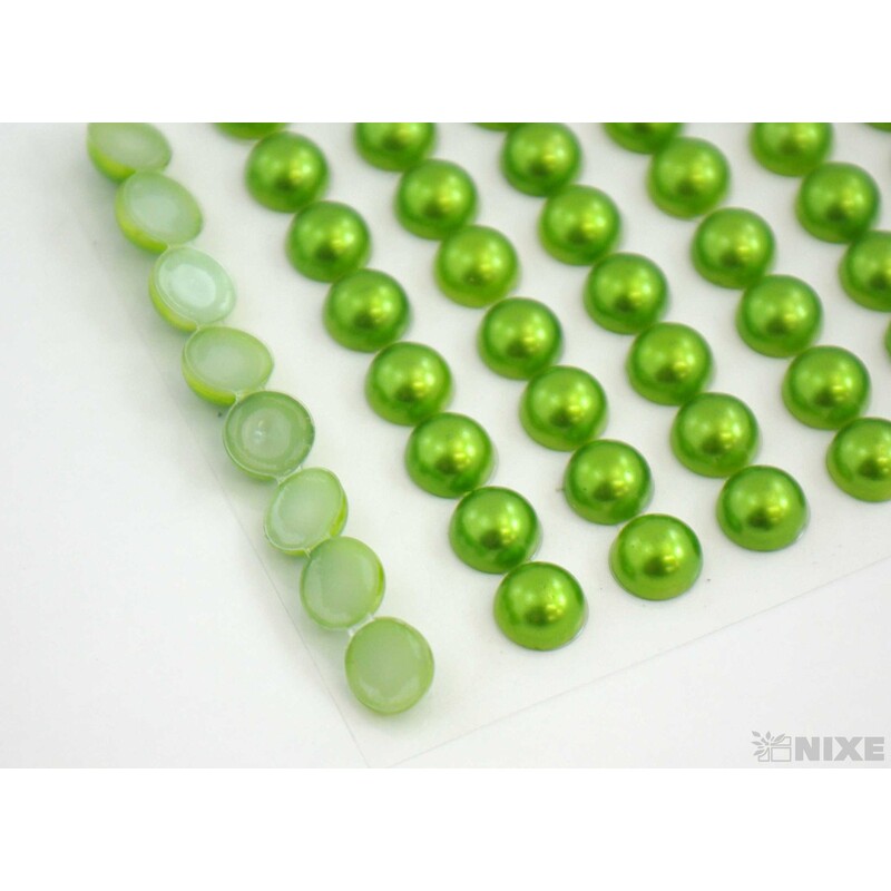 PERLIČKY NALEPOVACÍ 8mm 88ks*ZELENÁ
