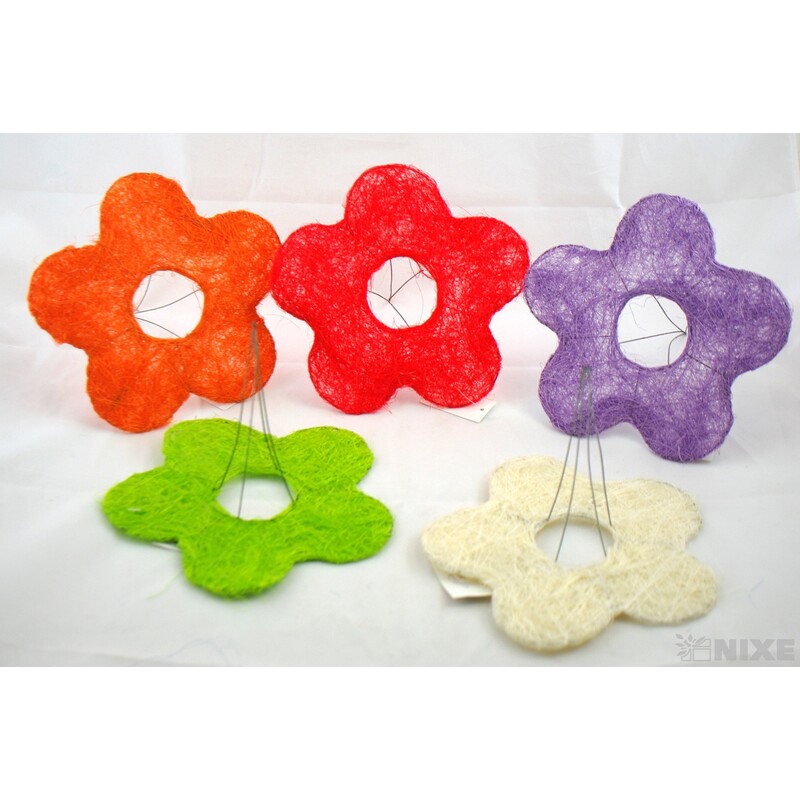 PODLOŽKA SISAL KVĚT 20cm*MIX BAREV