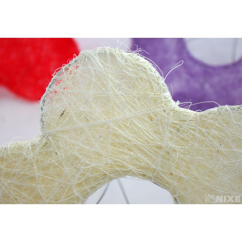 PODLOŽKA SISAL KVĚT 20cm*MIX BAREV