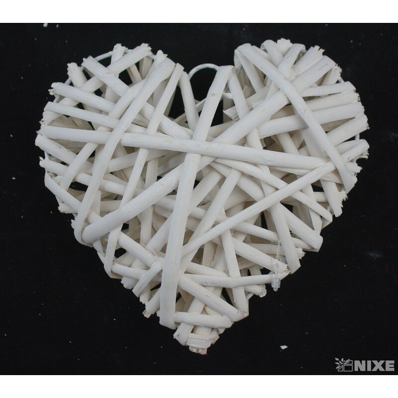 SRDCE ZÁVĚS 14cm*BÍLÁ