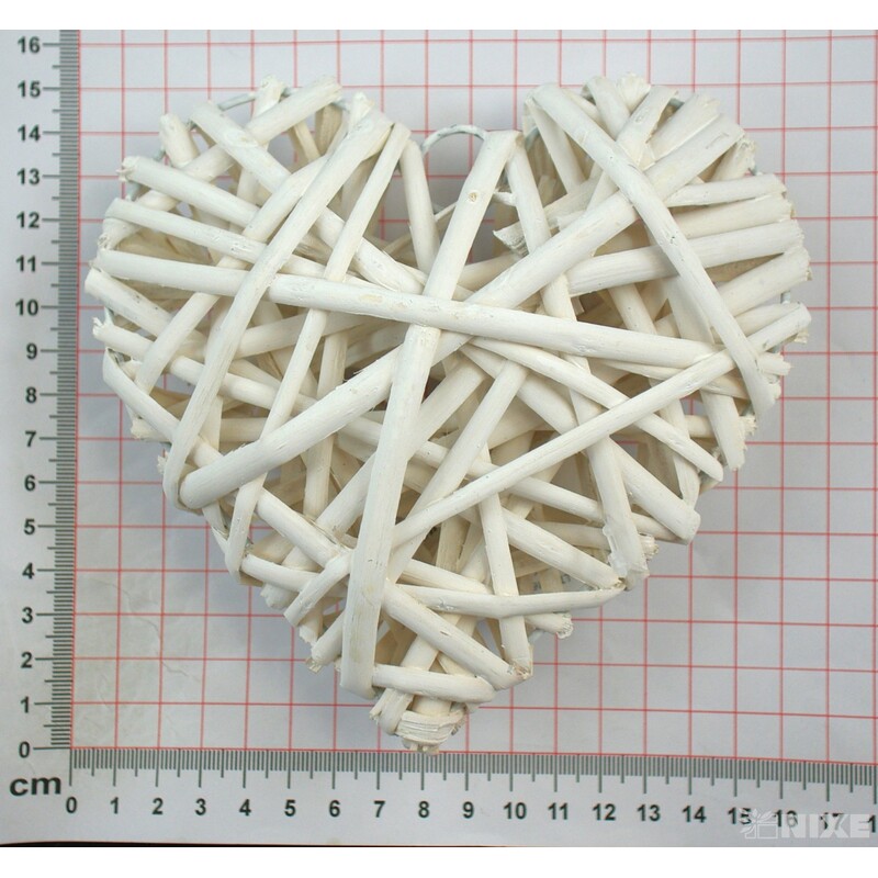 SRDCE ZÁVĚS 14cm*BÍLÁ