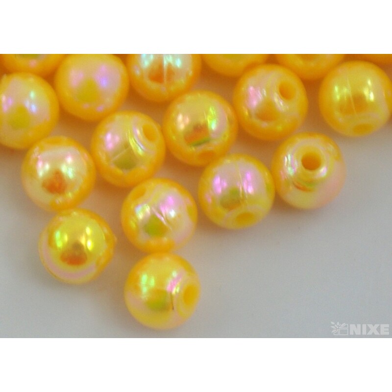 KORÁLKY 6mm 50g*ŽLUTÁ