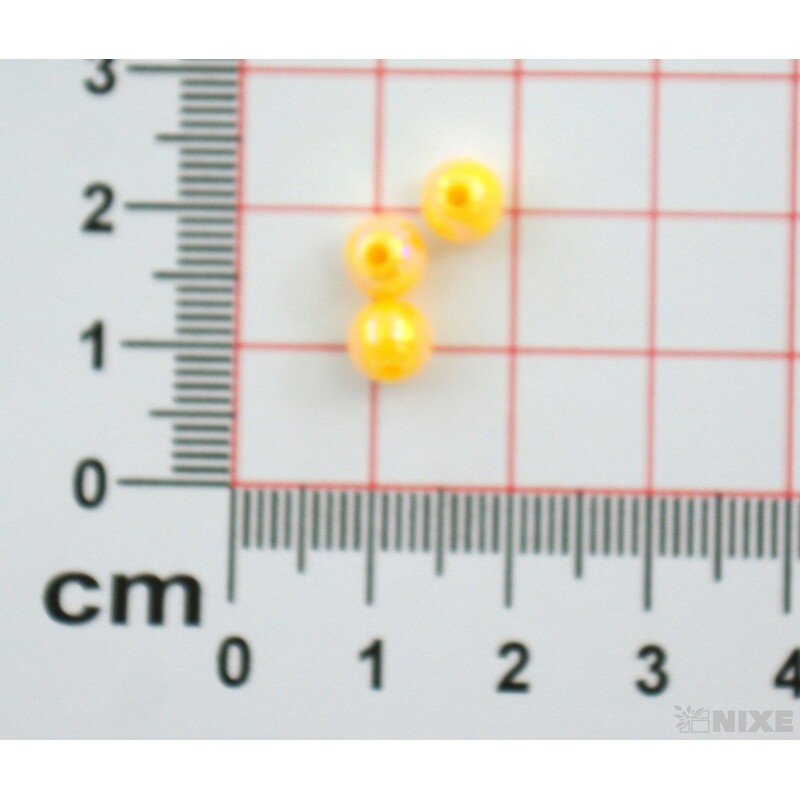 KORÁLKY 6mm 50g*ŽLUTÁ