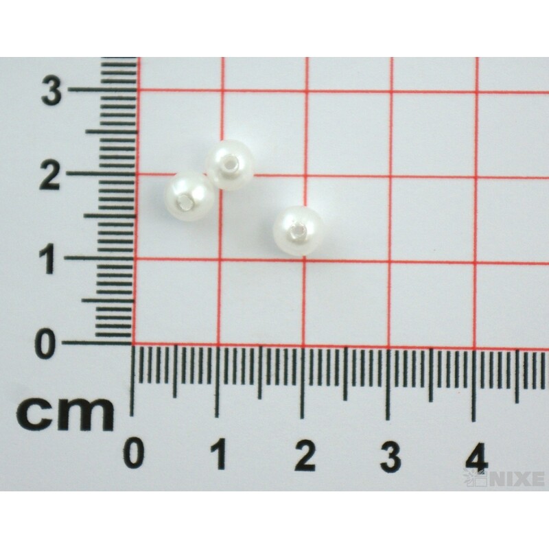 KORÁLKY 6mm 50g*BÍLÁ