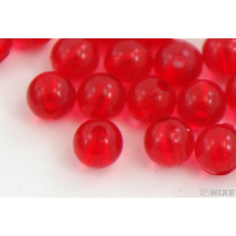 KORÁLKY 6mm 50g ČIRÉ*ČERVENÁ