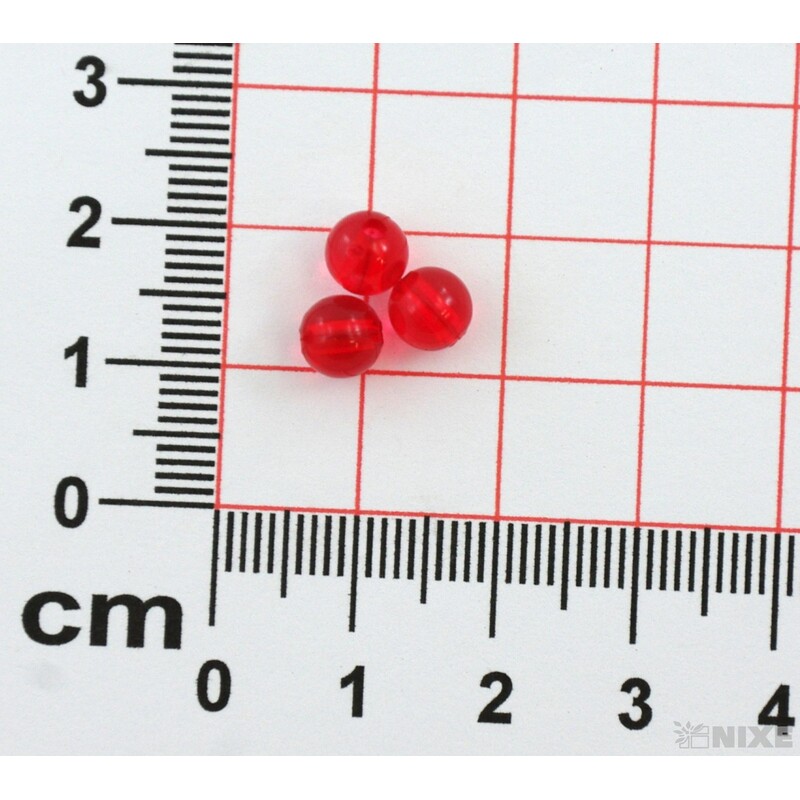 KORÁLKY 6mm 50g ČIRÉ*ČERVENÁ