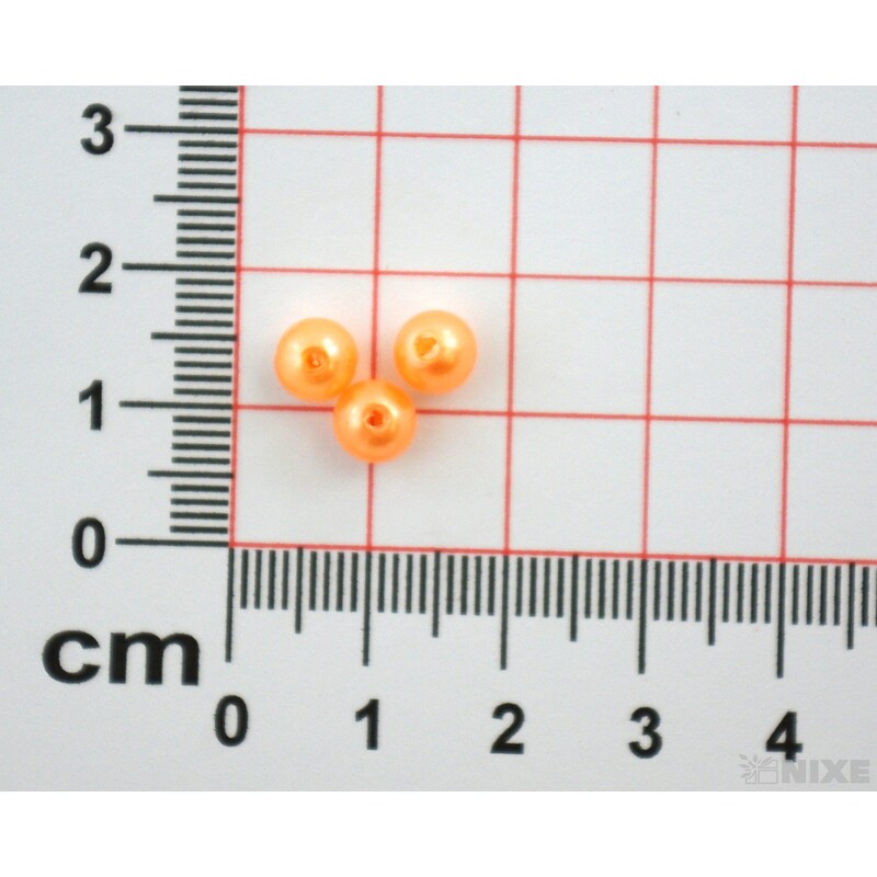 KORÁLKY 6mm 50g*ORANŽOVÁ