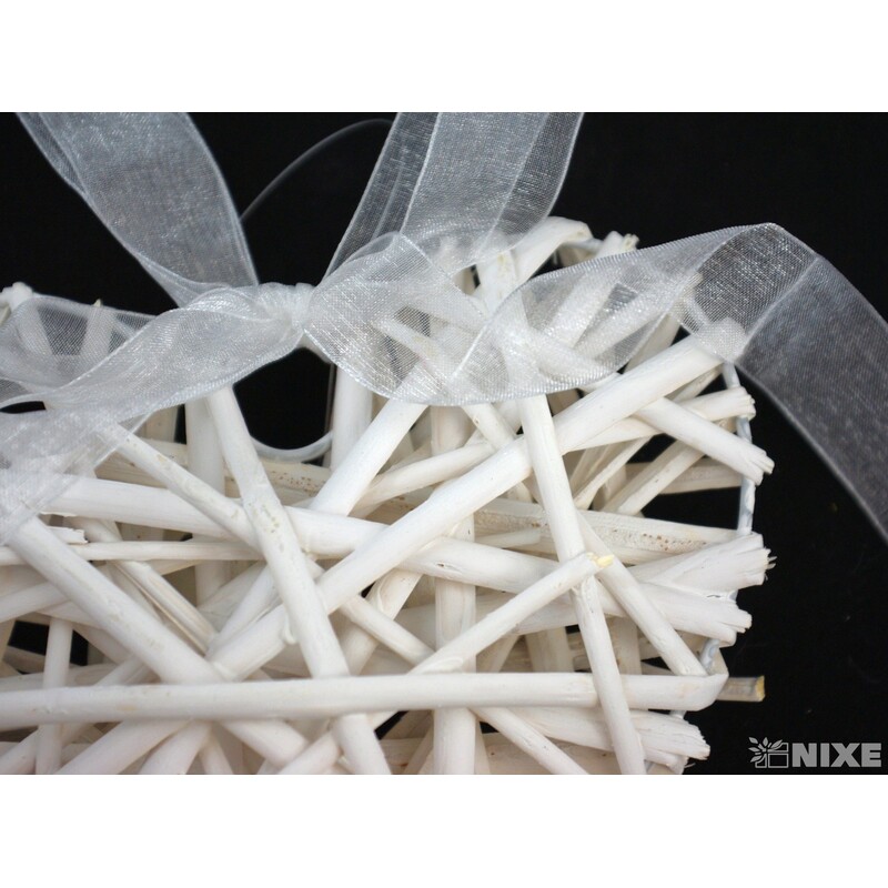 ZÁVĚS SRDCE 14cm*BÍLÁ