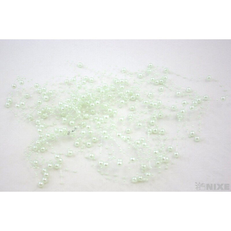 PERLIČKY NA SILONU 120cm 10ks*ZELENÁ SV.