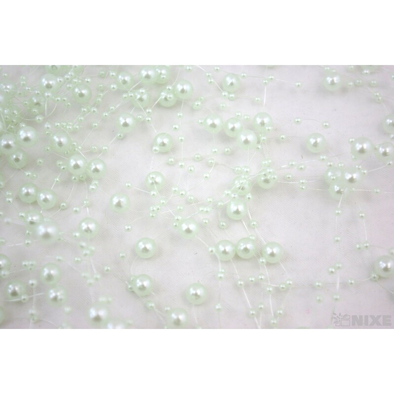 PERLIČKY NA SILONU 120cm 10ks*ZELENÁ SV.