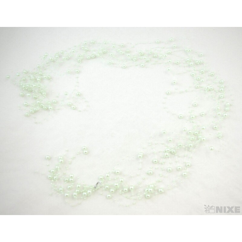 PERLIČKY NA SILONU 120cm 10ks*ZELENÁ SV.