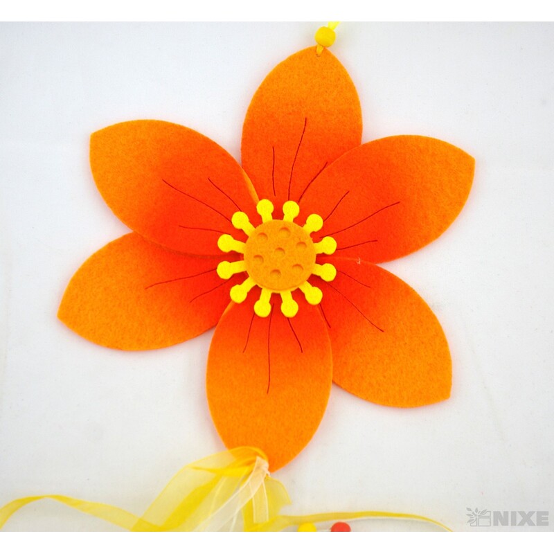 ZÁVĚS FILC KVĚT 20x20cm*MIX BAREV