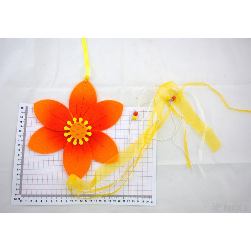 ZÁVĚS FILC KVĚT 20x20cm*MIX BAREV