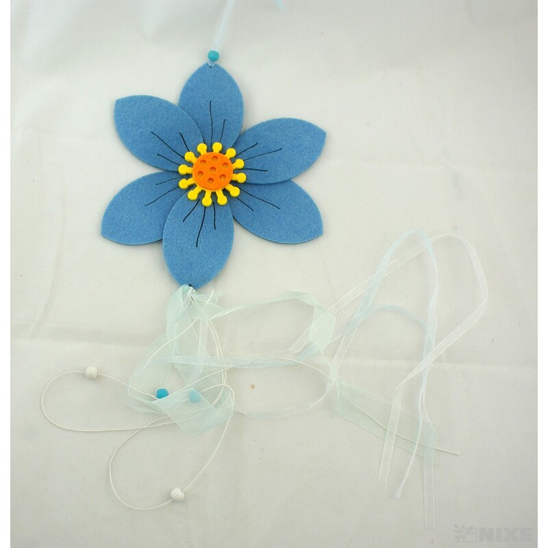 ZÁVĚS FILC KVĚT 20x20cm*MIX BAREV