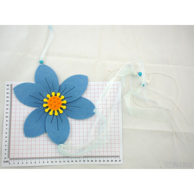 ZÁVĚS FILC KVĚT 20x20cm*MIX BAREV