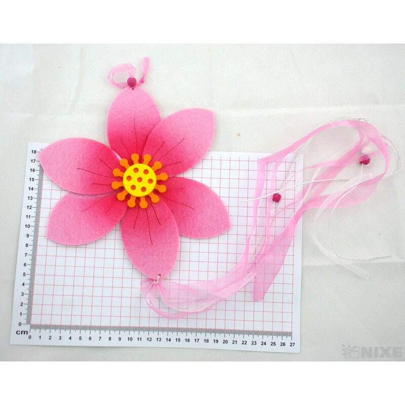 ZÁVĚS FILC KVĚT 20x20cm*MIX BAREV