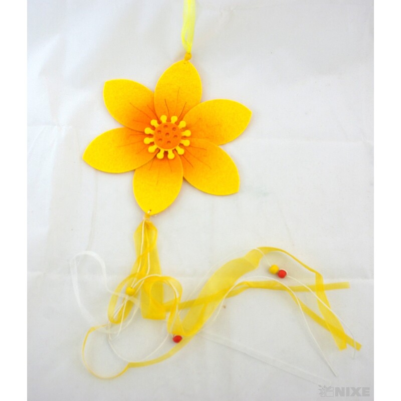 ZÁVĚS FILC KVĚT 20x20cm*MIX BAREV