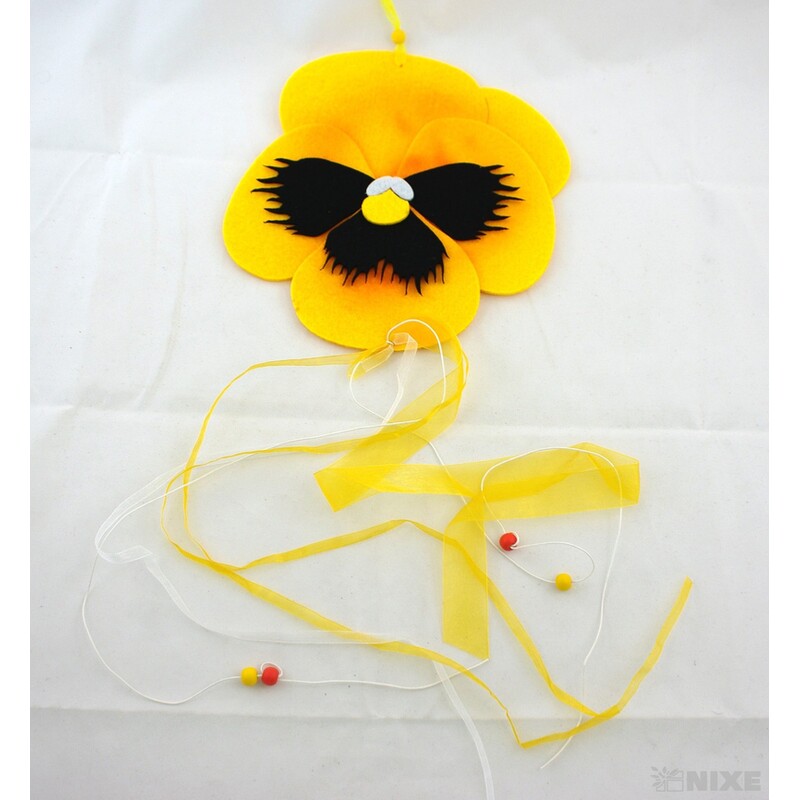 ZÁVĚS FILC MACEŠKA 20x20cm*MIX BAREV